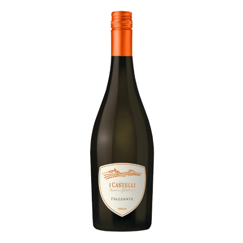 Frizzante 'I Castelli Romeo e Giulietta', ein halbtrockener Sekt mit feiner Perlage, erfrischendem Geschmack und Aromen frischer Äpfel und Birnen.