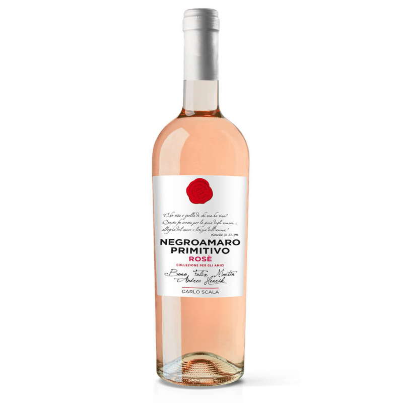 Negroamaro_Primitivo_Rose_Carlo_Scala_Flasche